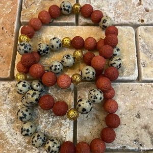 🆕 Dalmatian Lava 3-Piece Bracelet Set